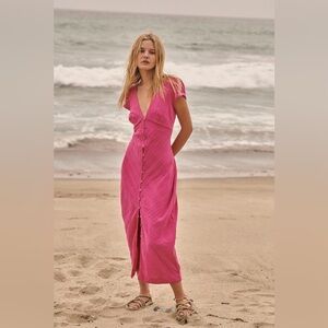 NWT Free People New In Town Midi Dress (Size L)